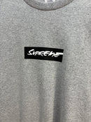 New Supreme futura grey box logo tee - size L