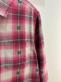 Stussy pink "S" flannel - size S
