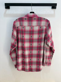Stussy pink "S" flannel - size S