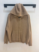 Stussy Camel Merino wool zip up hoodie - fit L
