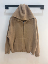 Stussy Camel Merino wool zip up hoodie - fit L