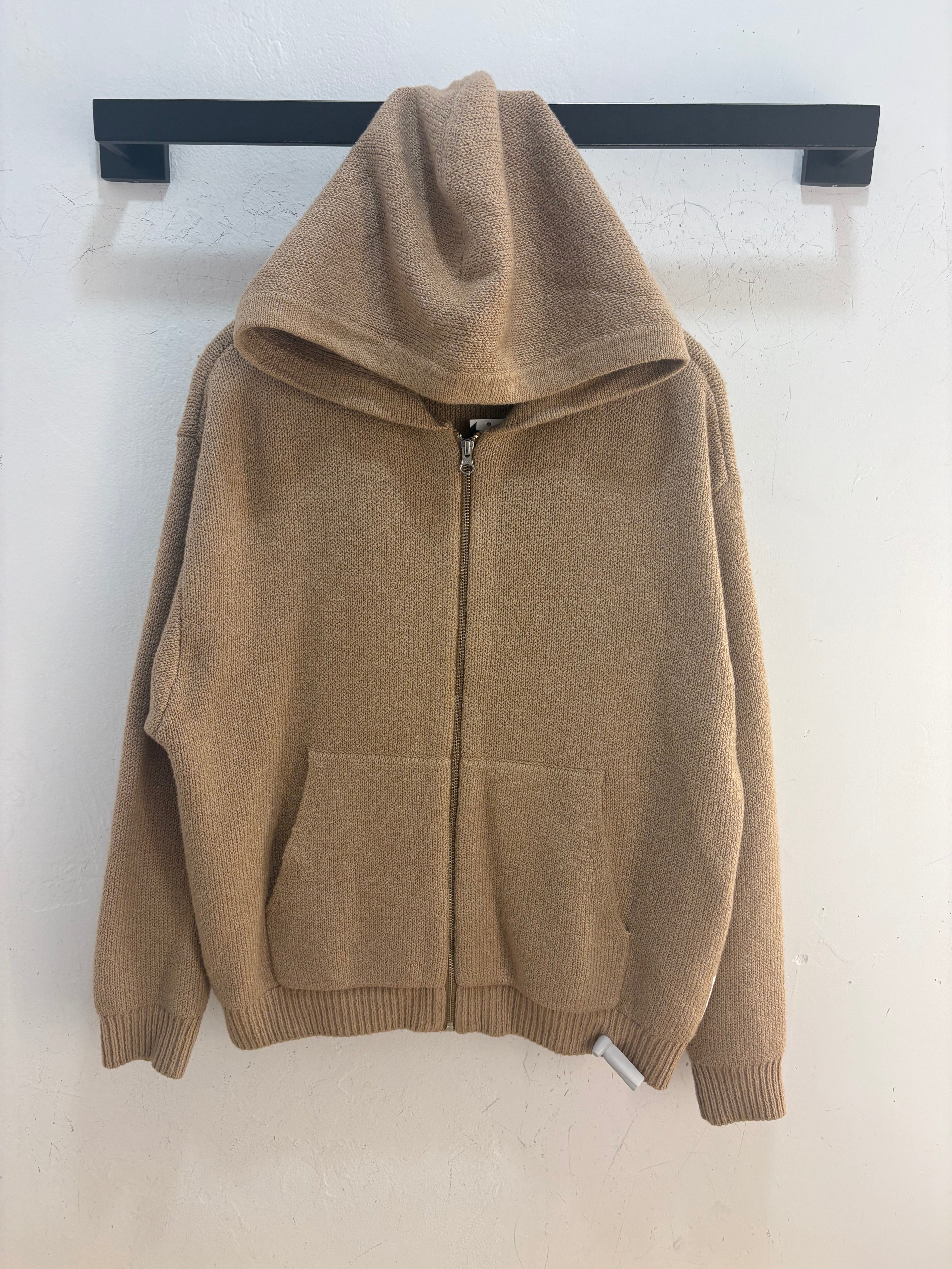 Stussy Camel Merino wool zip up hoodie - fit L