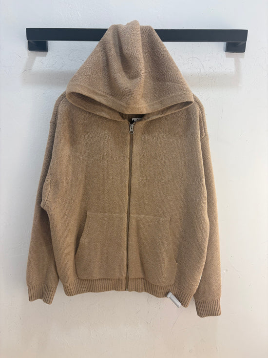 Stussy Camel Merino wool zip up hoodie - fit L