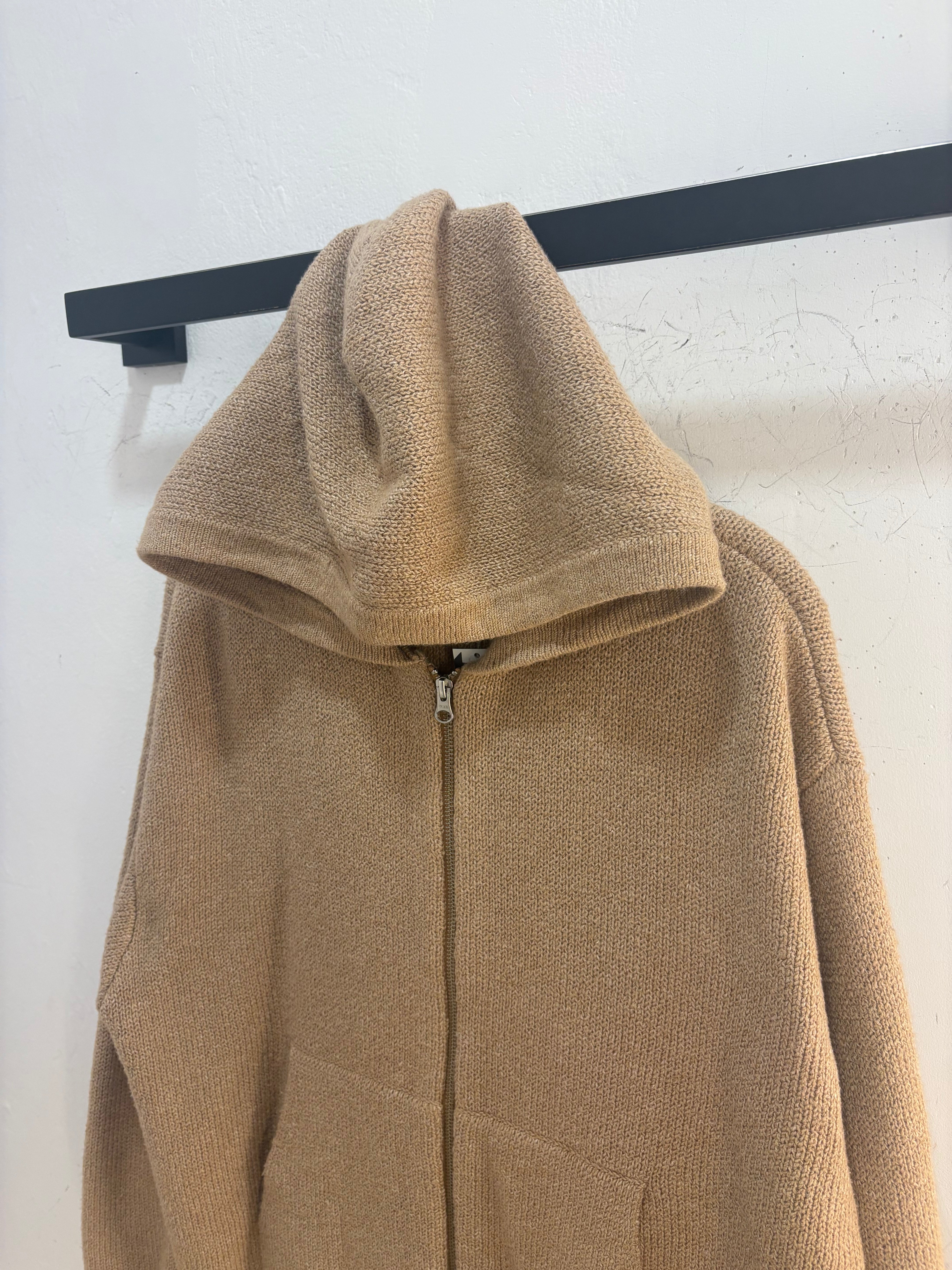 Stussy Camel Merino wool zip up hoodie - fit L