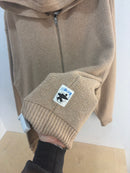 Stussy Camel Merino wool zip up hoodie - fit L