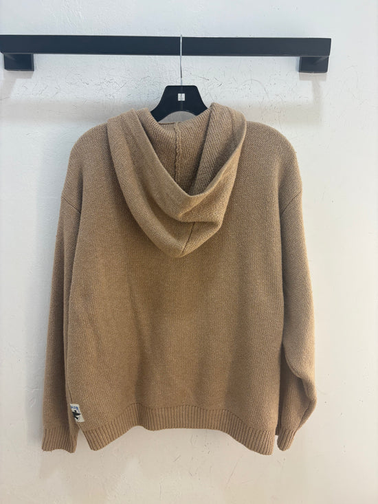 Stussy Camel Merino wool zip up hoodie - fit L