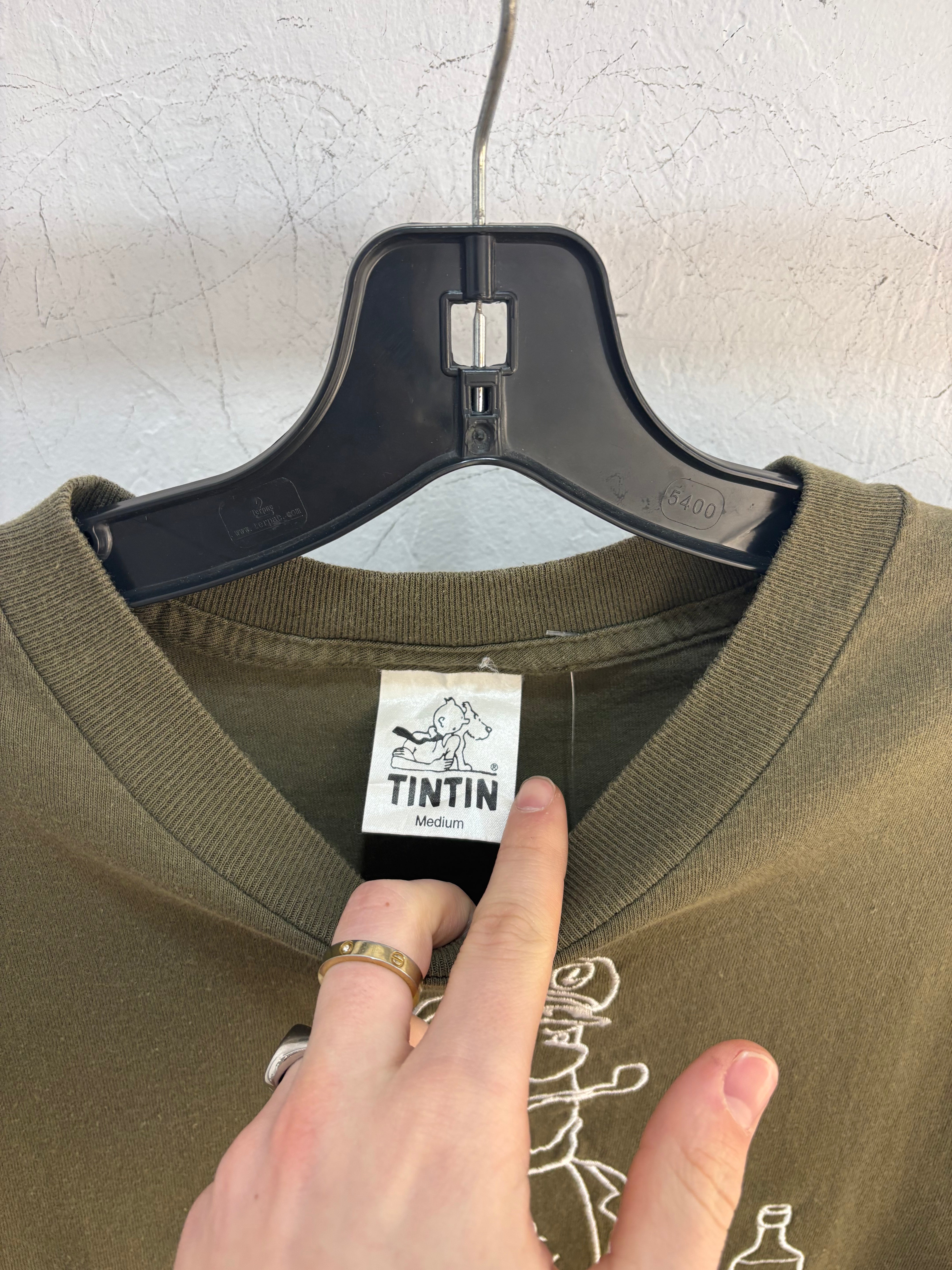 1996 tintin haddock tee - size M