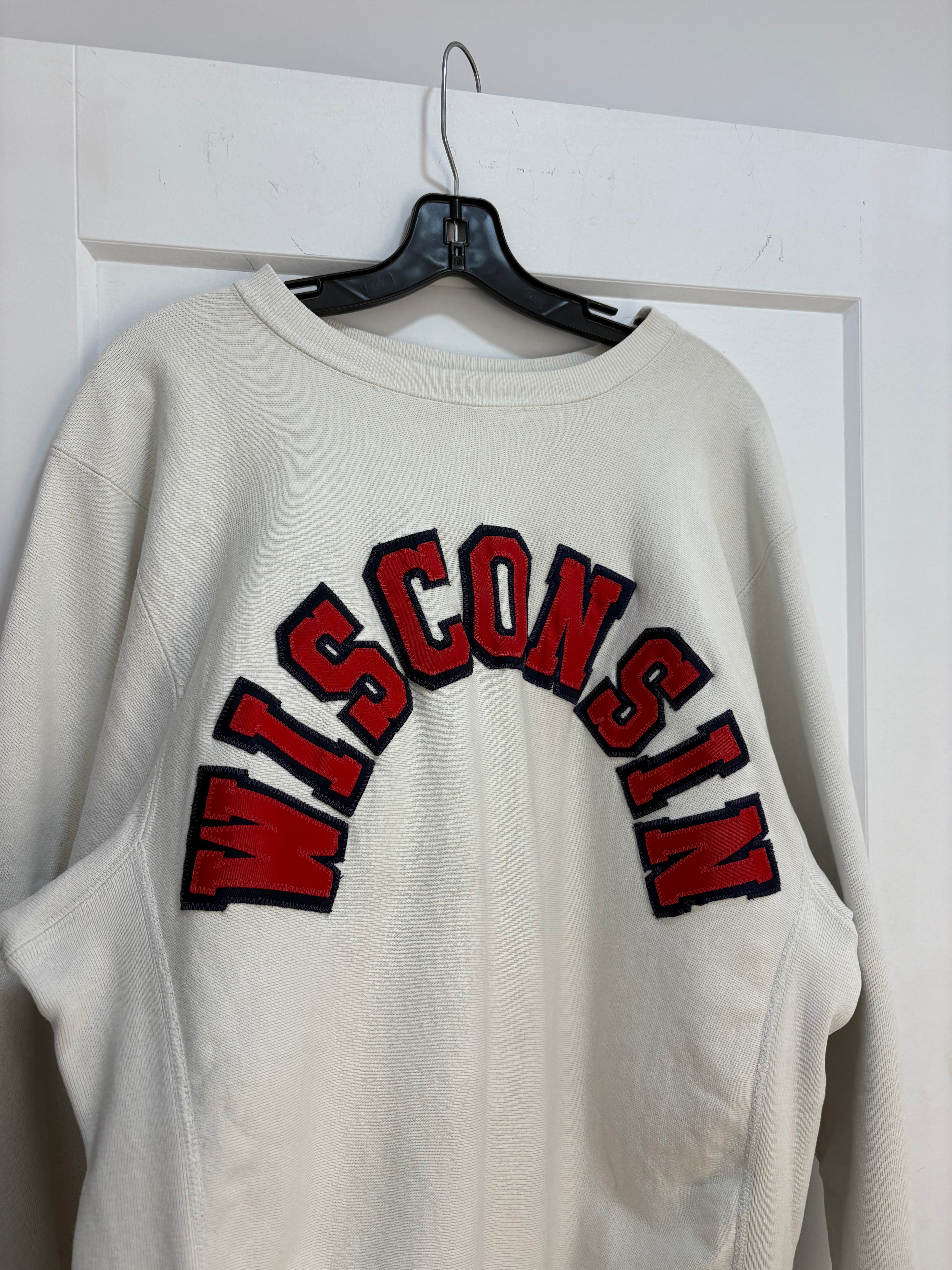 90s Champions reverse weave Wisconsin crewneck - size XL