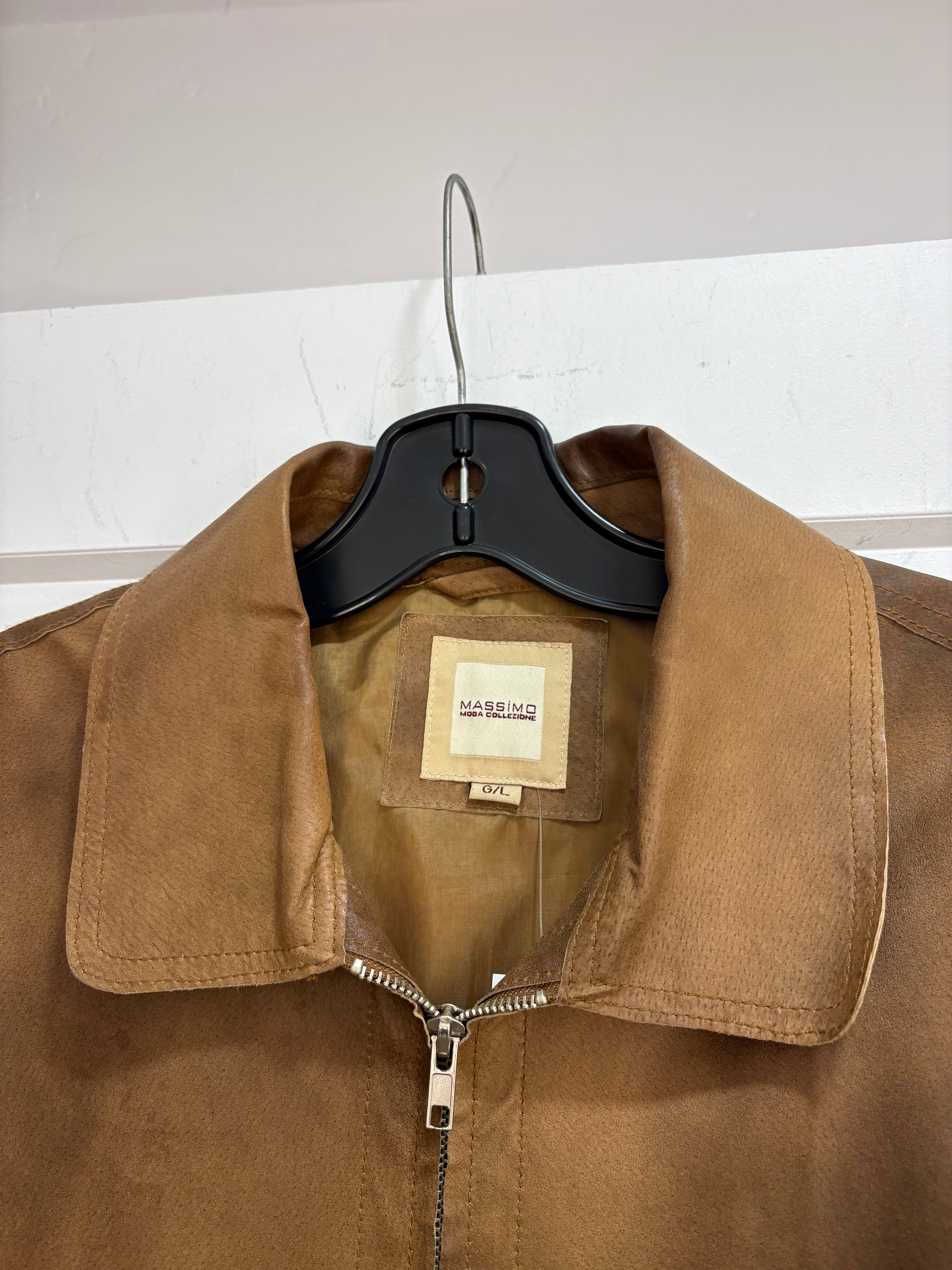 Massimo brown leather jacket - size L