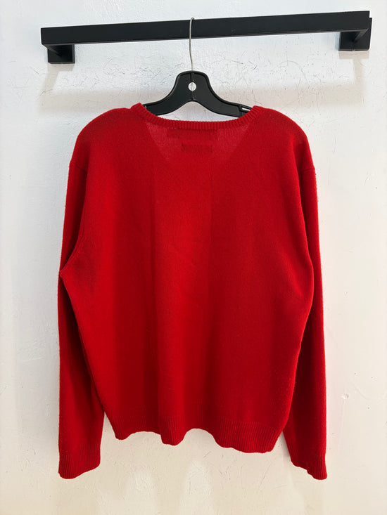 Polo RL red lambswool V knit sweater - size XL