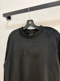 Dime black velour crewneck - size M