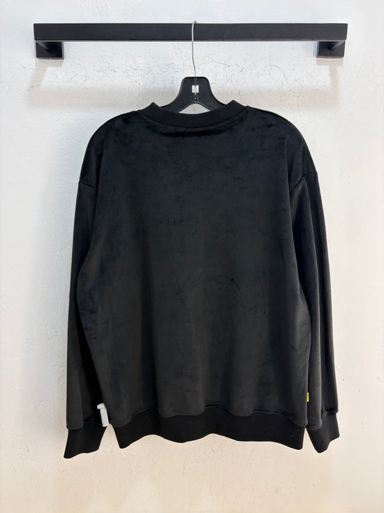 Dime black velour crewneck - size M