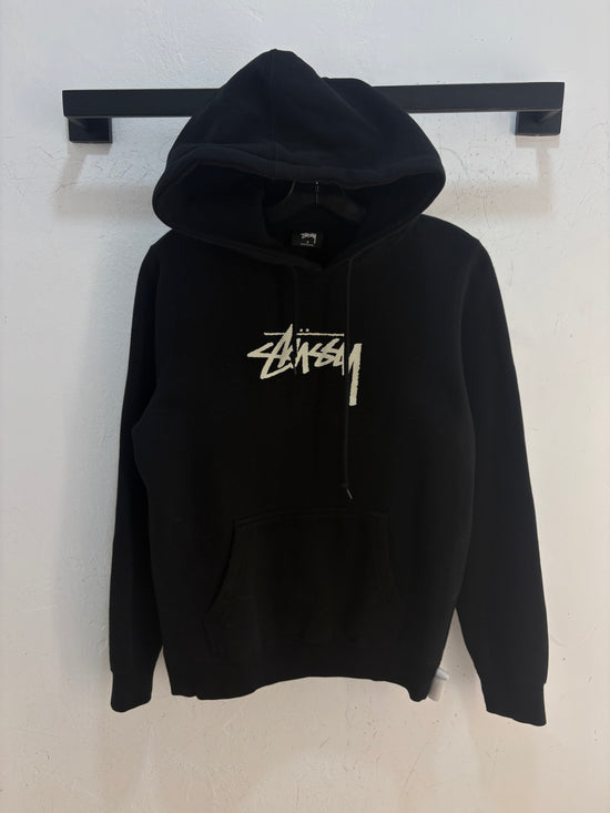 Stussy black logo hoodie - size S
