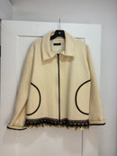 Valzère wool zip up jacket - size XL womens
