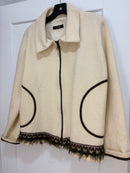 Valzère wool zip up jacket - size XL womens