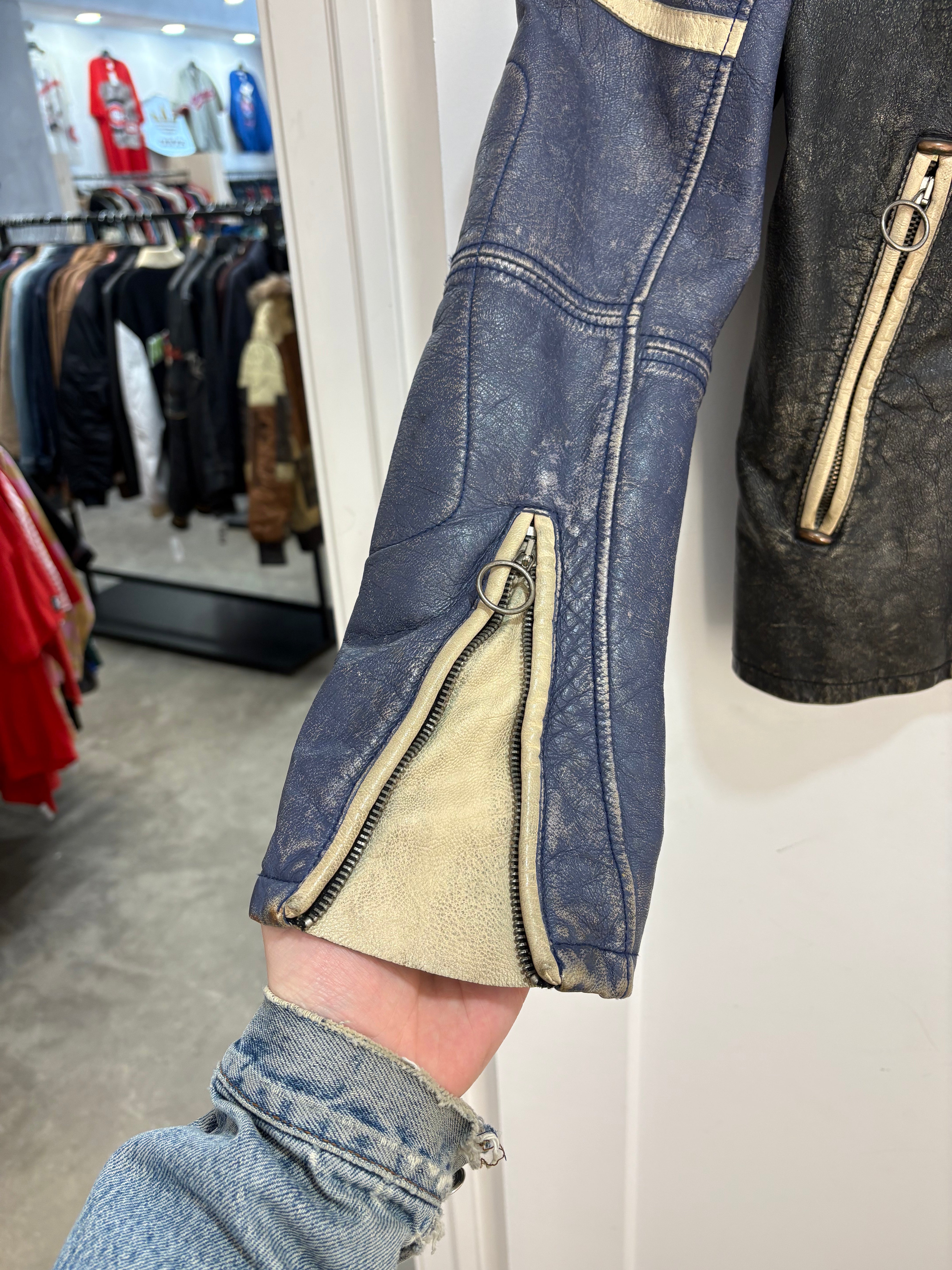 Diesel biker leather jacket - size L