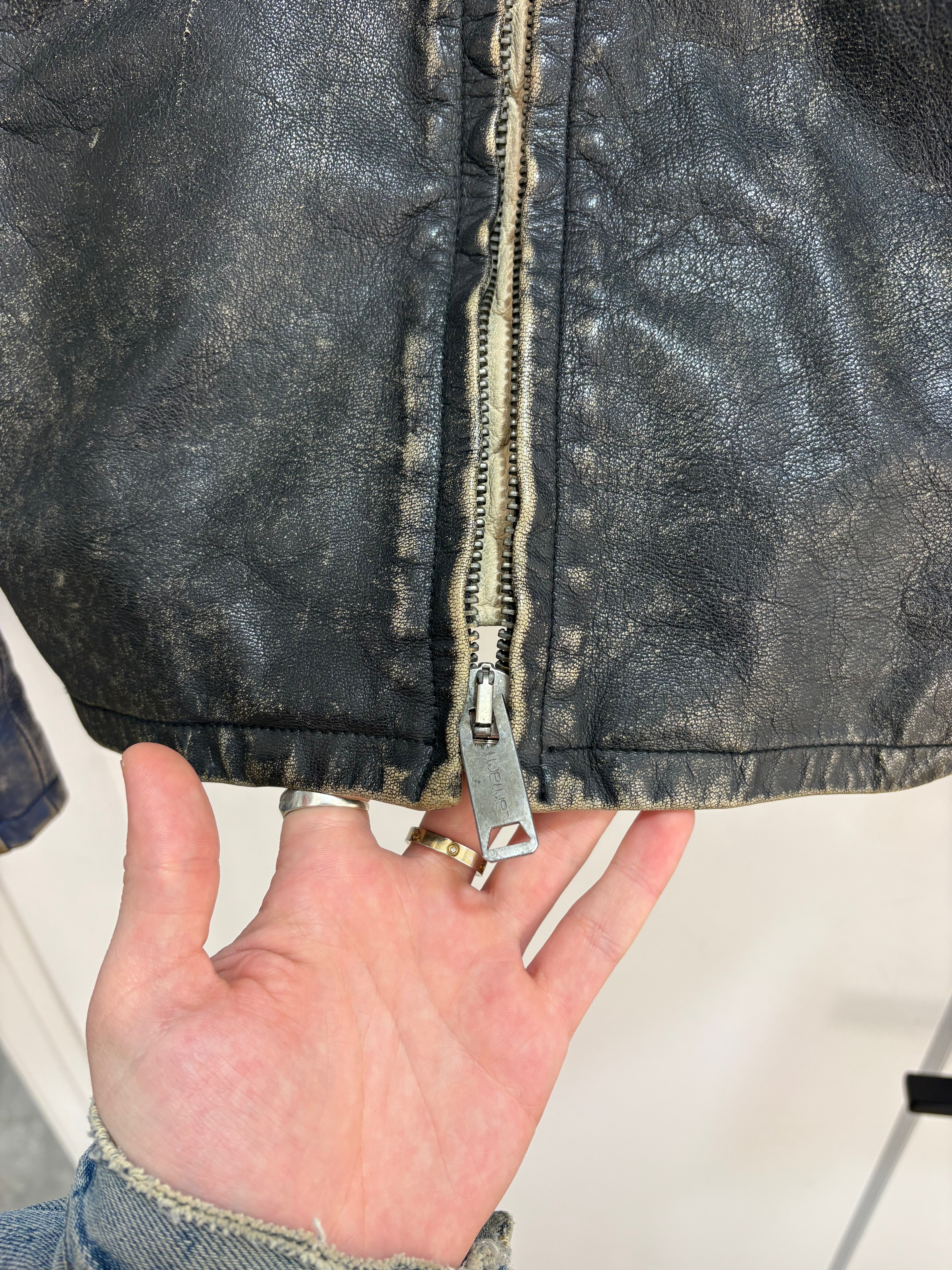 Diesel biker leather jacket - size L