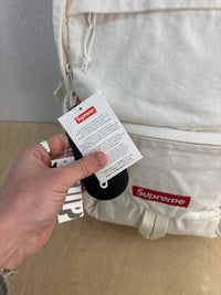 New Supreme white denim backpack