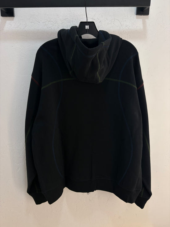 New Dime Black color stitch zip-up hoodie - size XL