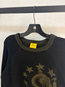 Dime green/black knit sweater - size S