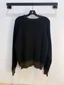 Dime green/black knit sweater - size S