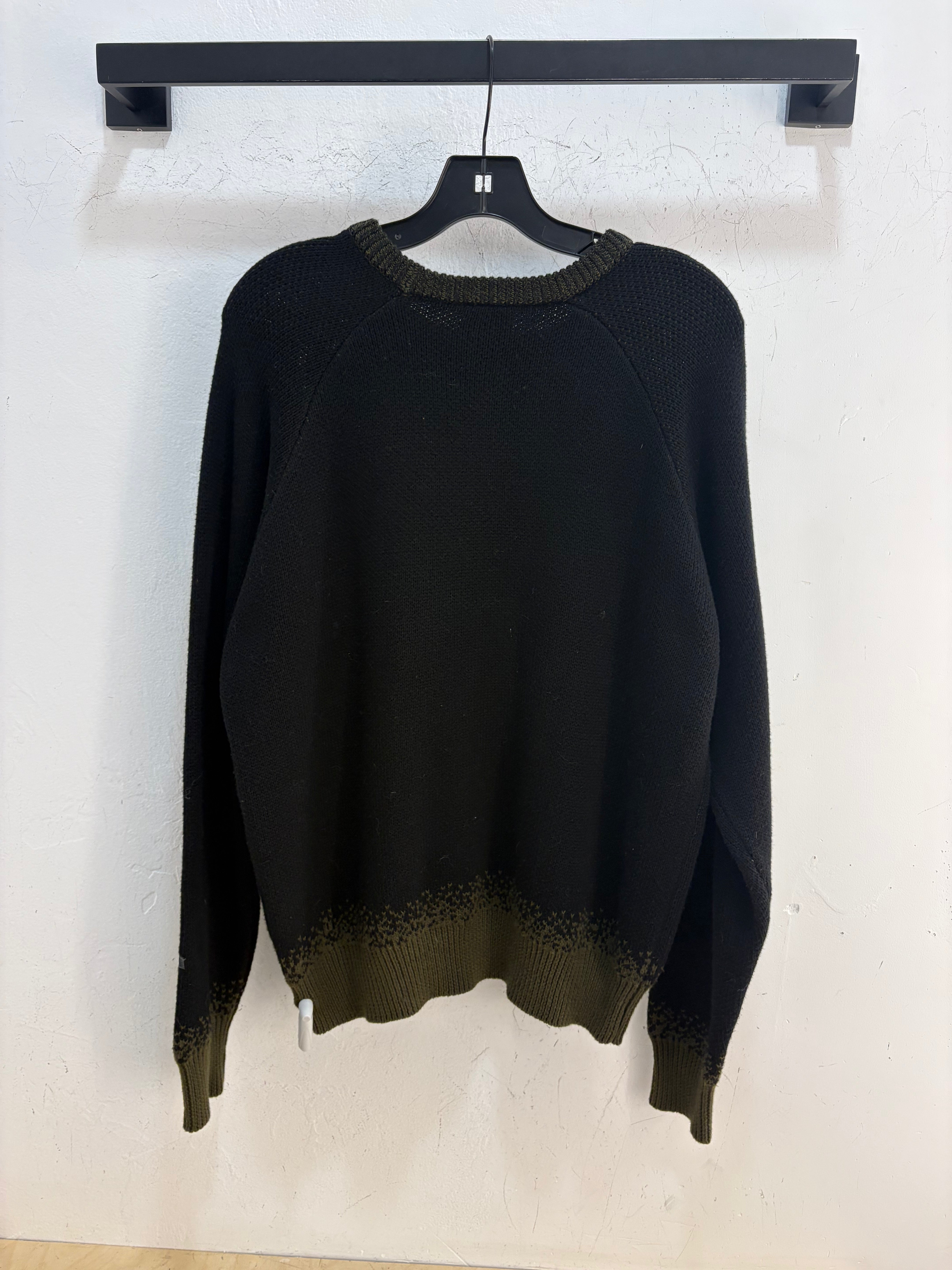 Dime green/black knit sweater - size S