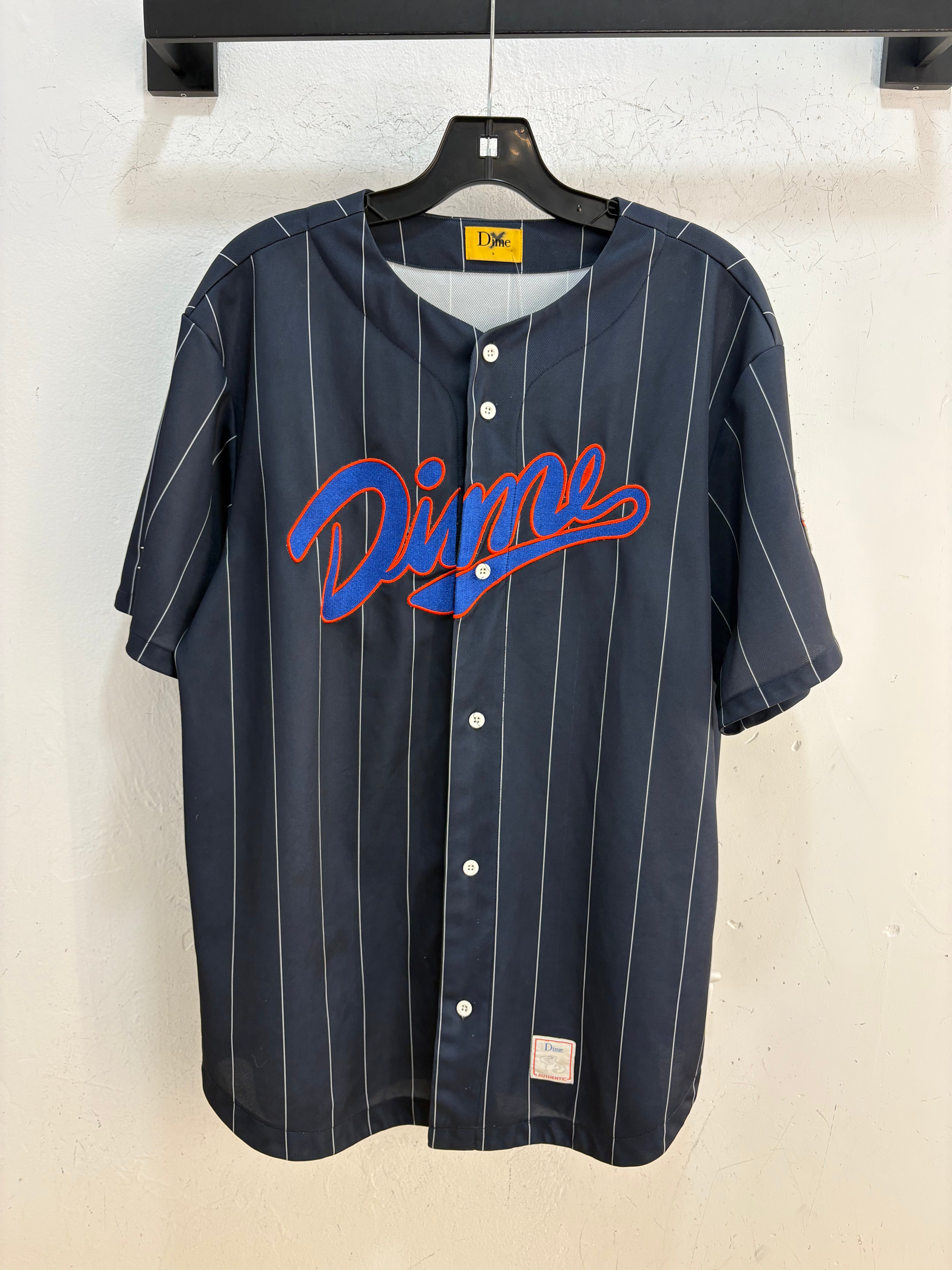 Dime Navy baseball jersey - size L