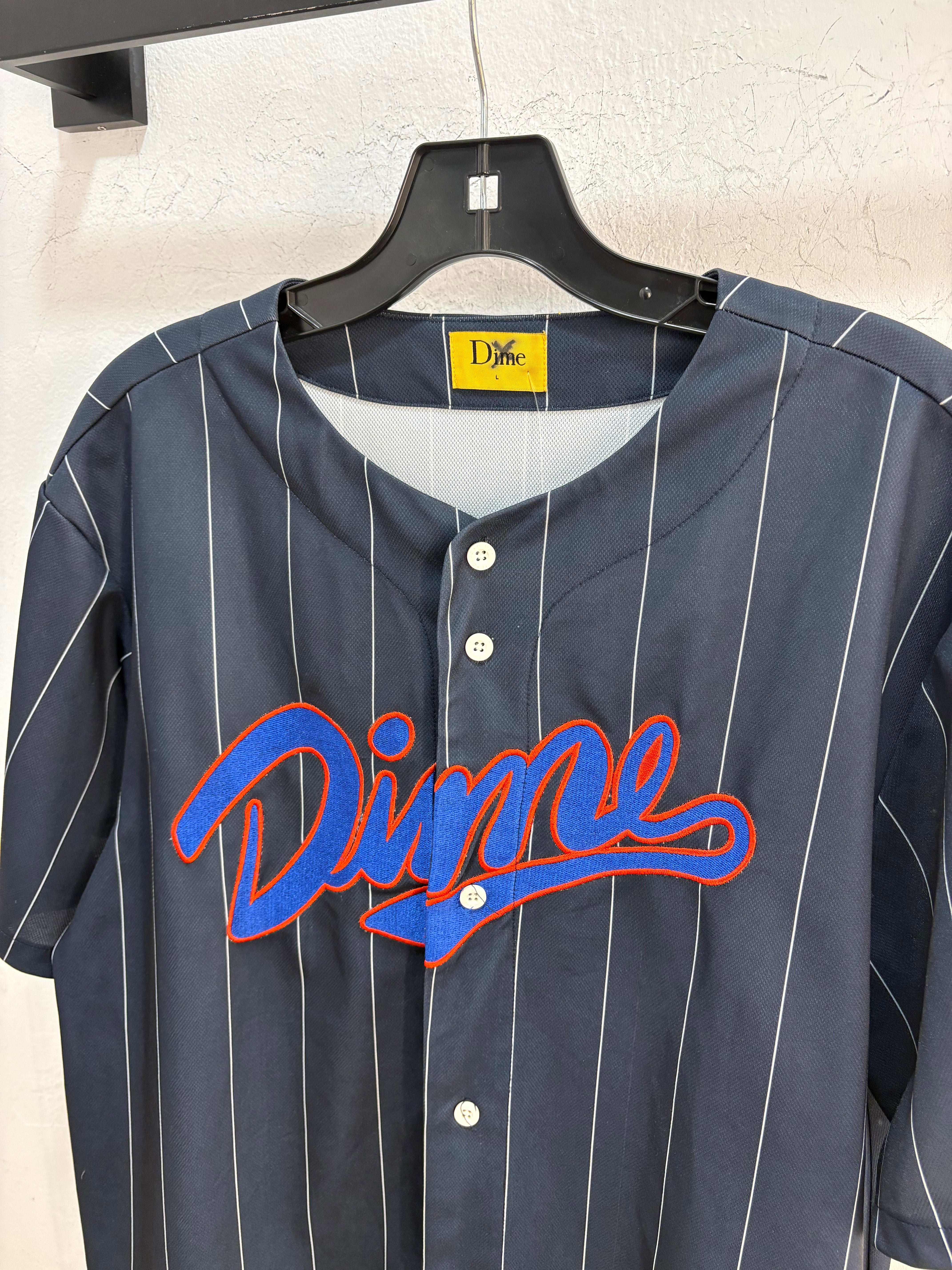Dime Navy baseball jersey - size L