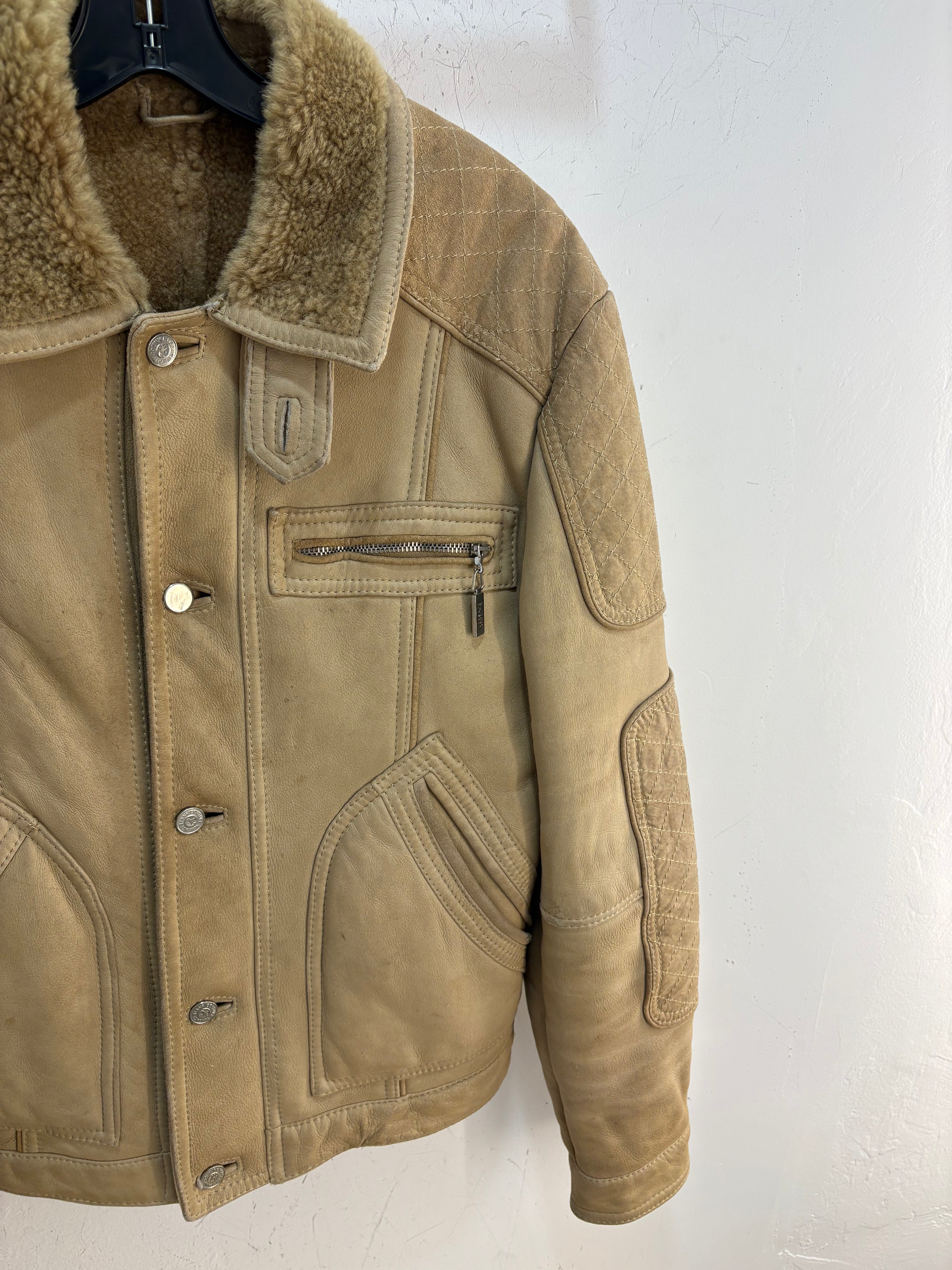 Y2k Versace Jeans shearling jacket - size S