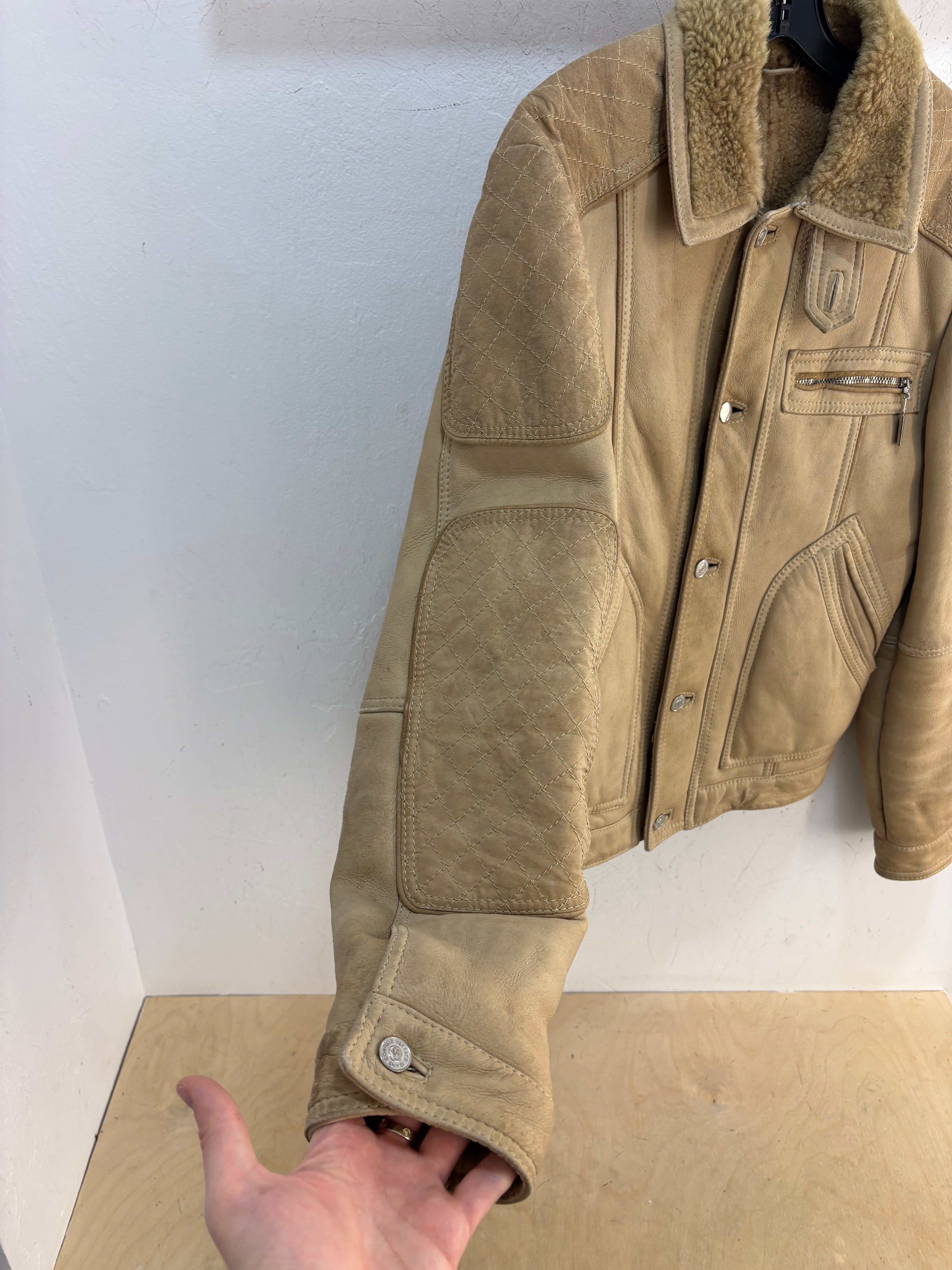 Y2k Versace Jeans shearling jacket - size S