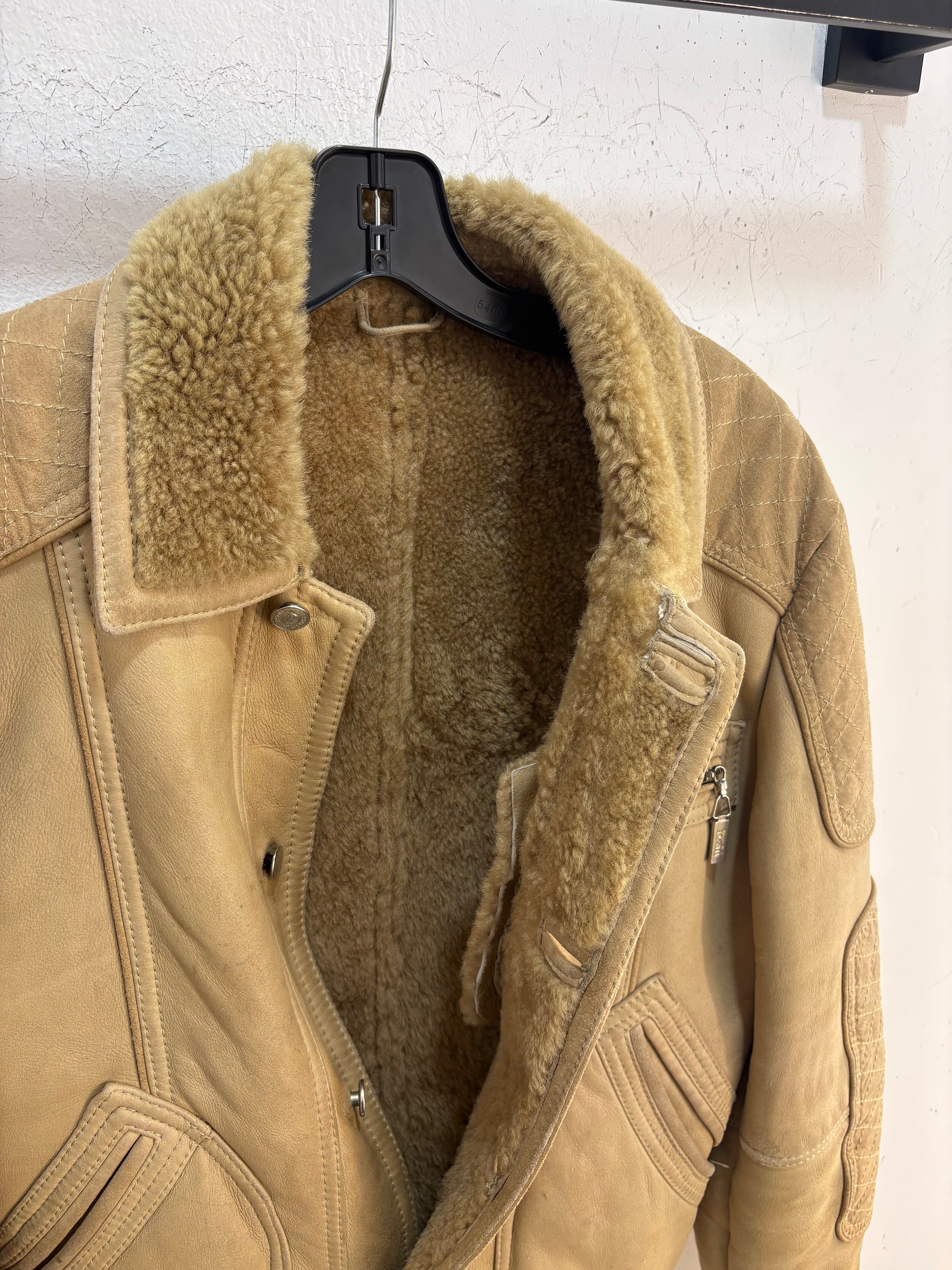 Y2k Versace Jeans shearling jacket - size S