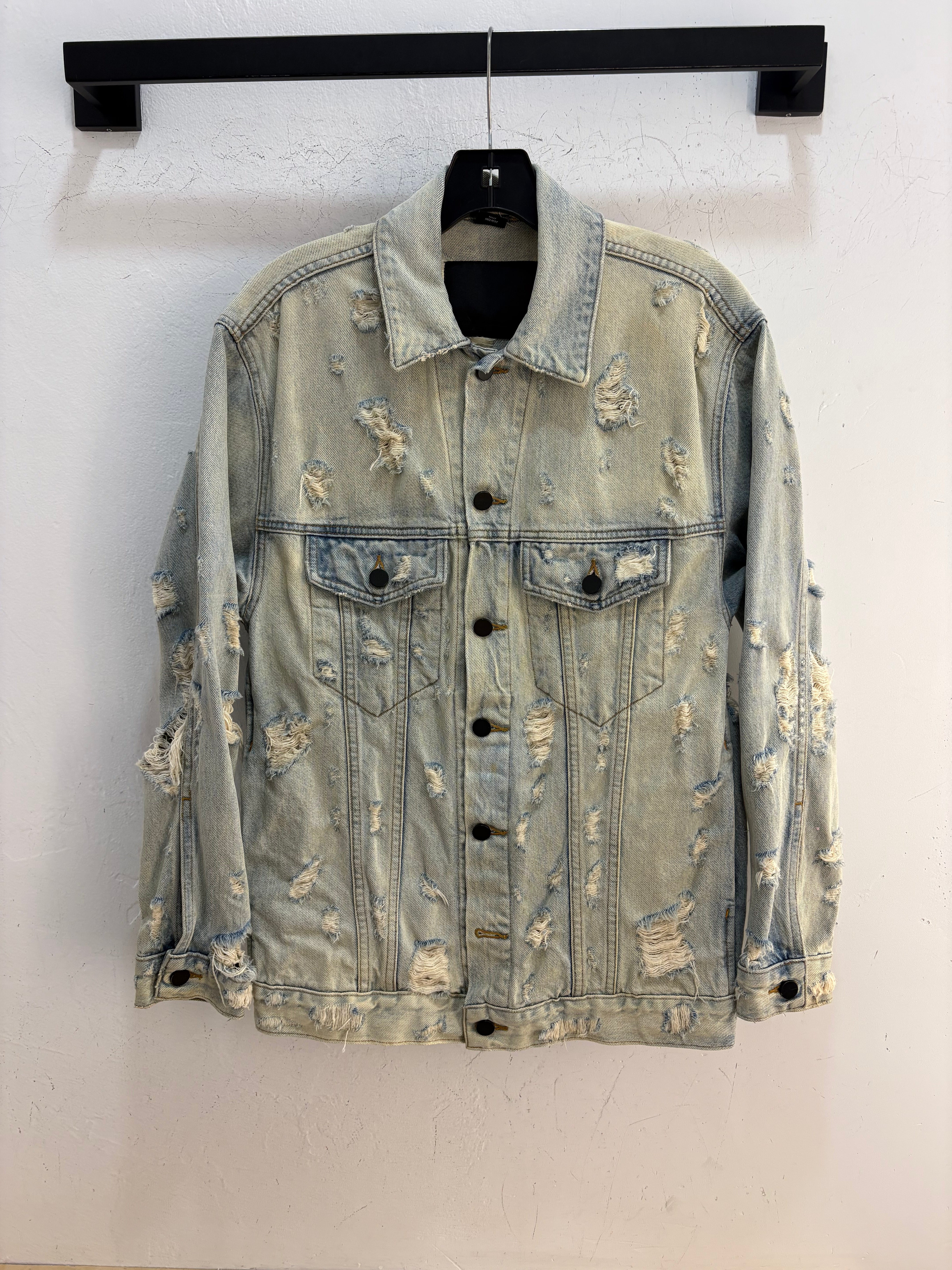 Alexander Wang X distressed denim jacket - size XS