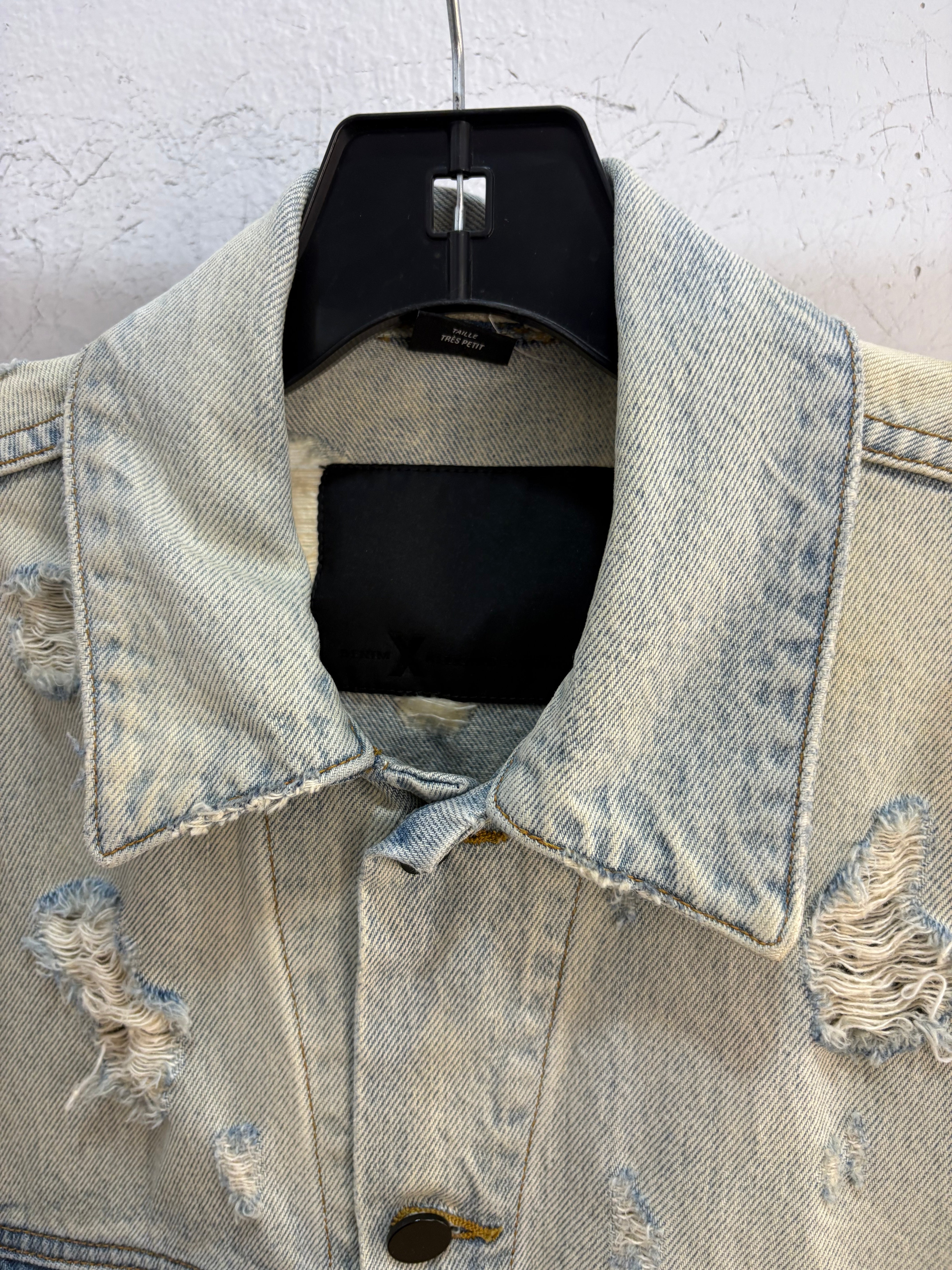 Alexander Wang X distressed denim jacket - size XS