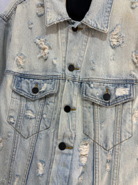 Alexander Wang X distressed denim jacket - size XS