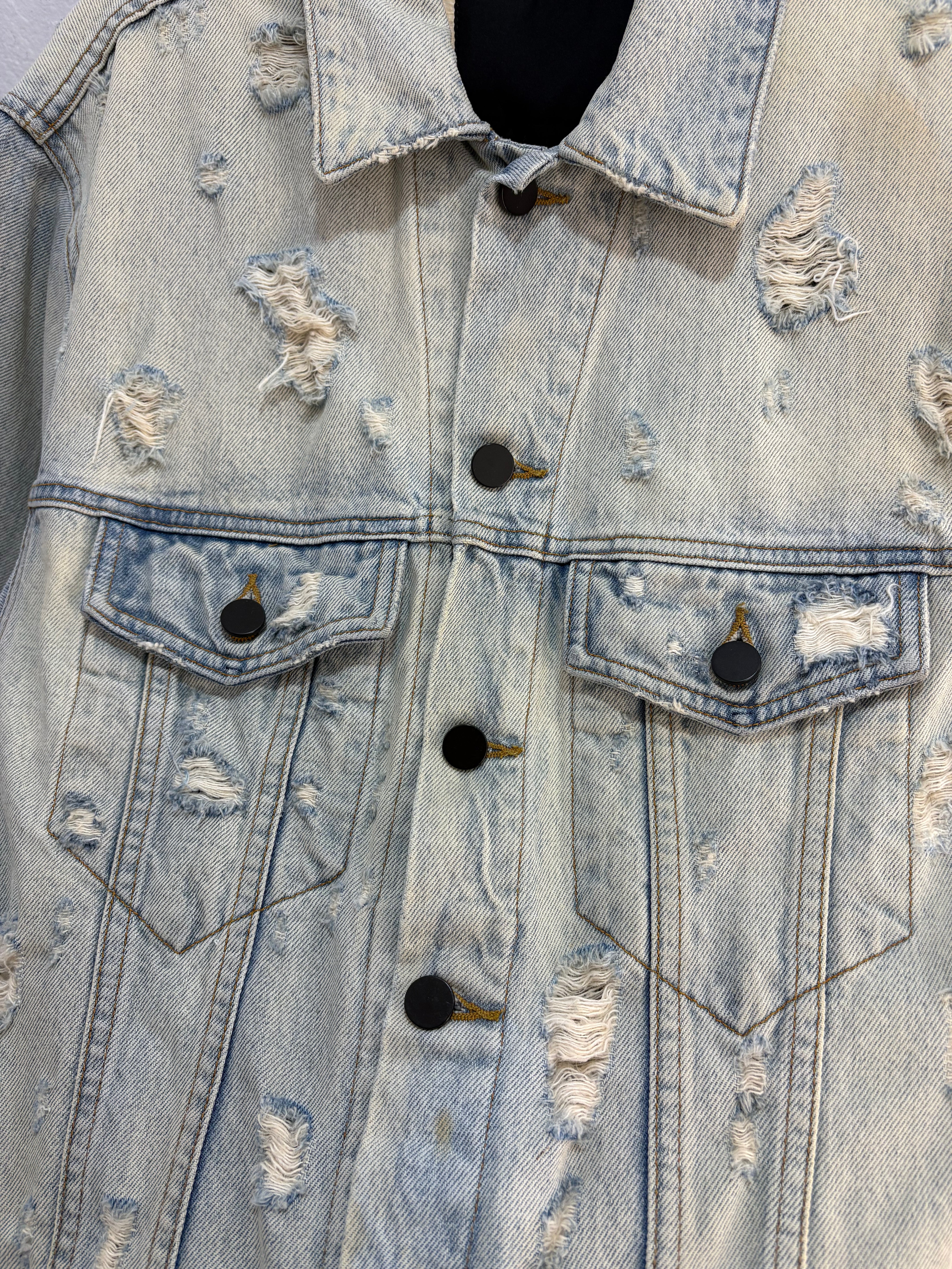 Alexander Wang X distressed denim jacket - size XS