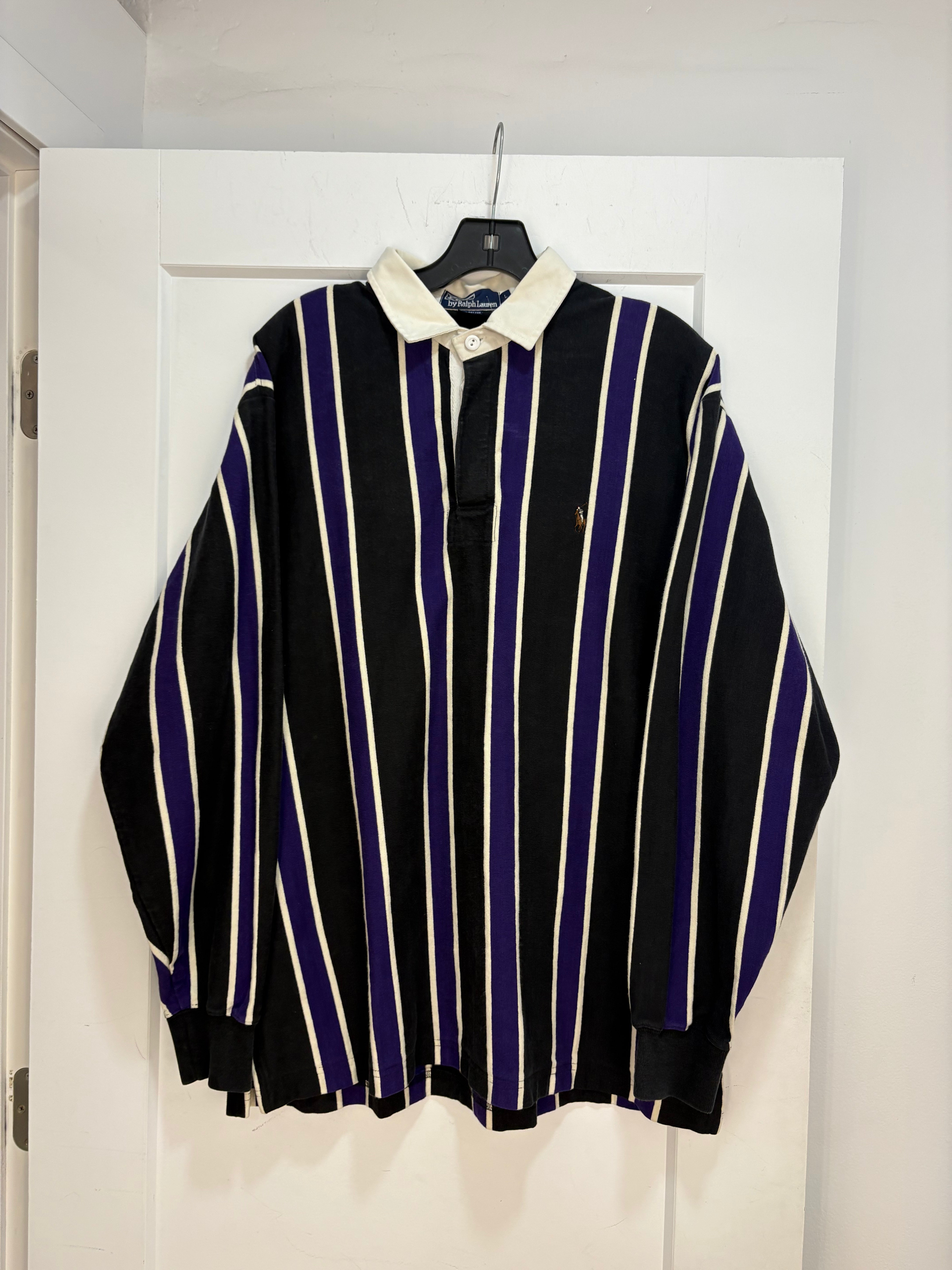90s Polo RL rugby purple/black - size L