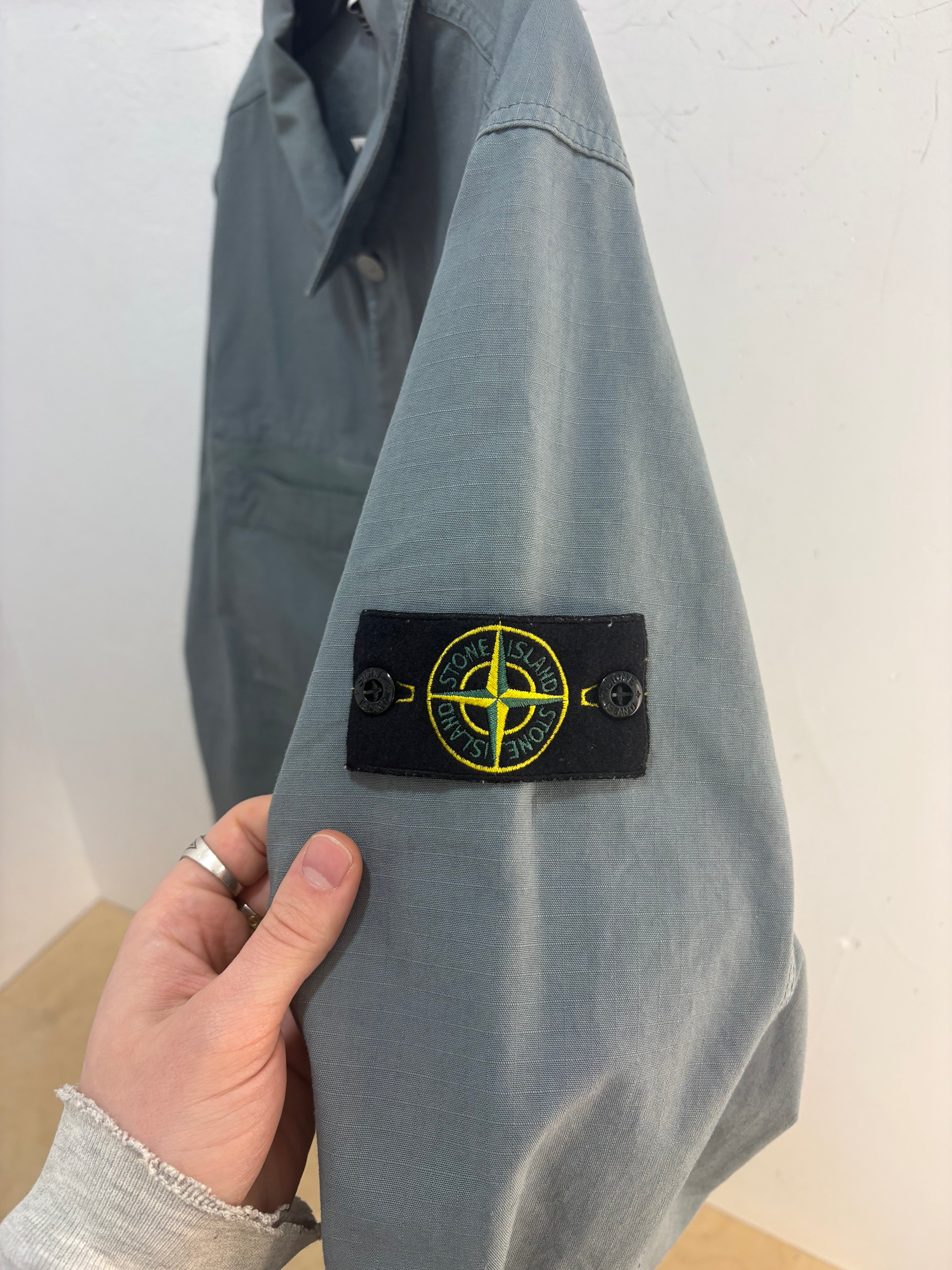 Stone Island grey ripstop coach jacket - size XXL