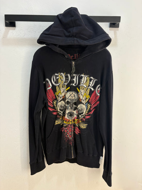 Y2k De Ville Affliction zip up - size XL