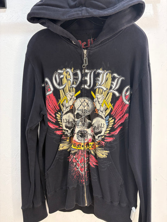Y2k De Ville Affliction zip up - size XL