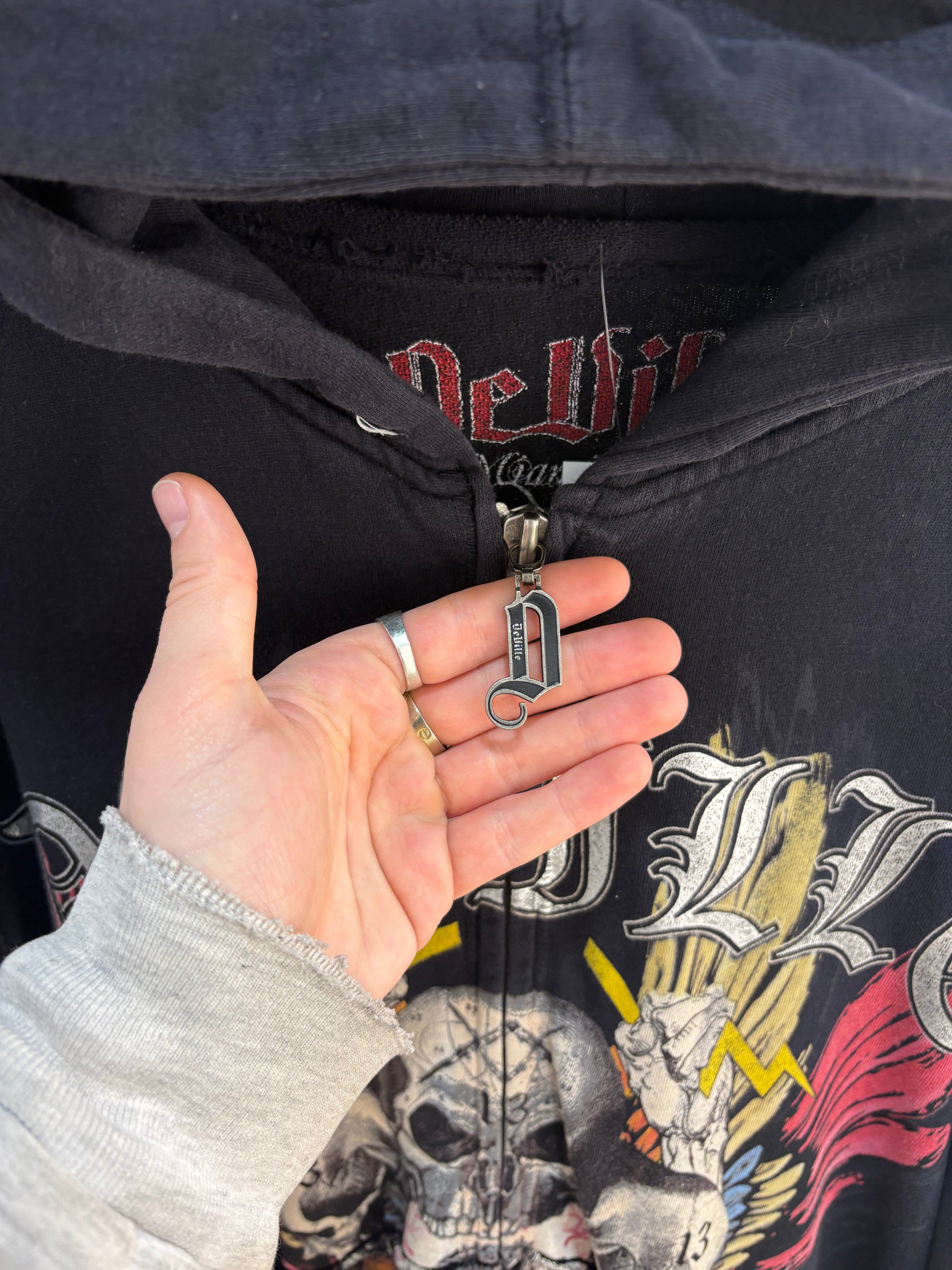 Y2k De Ville Affliction zip up - size XL
