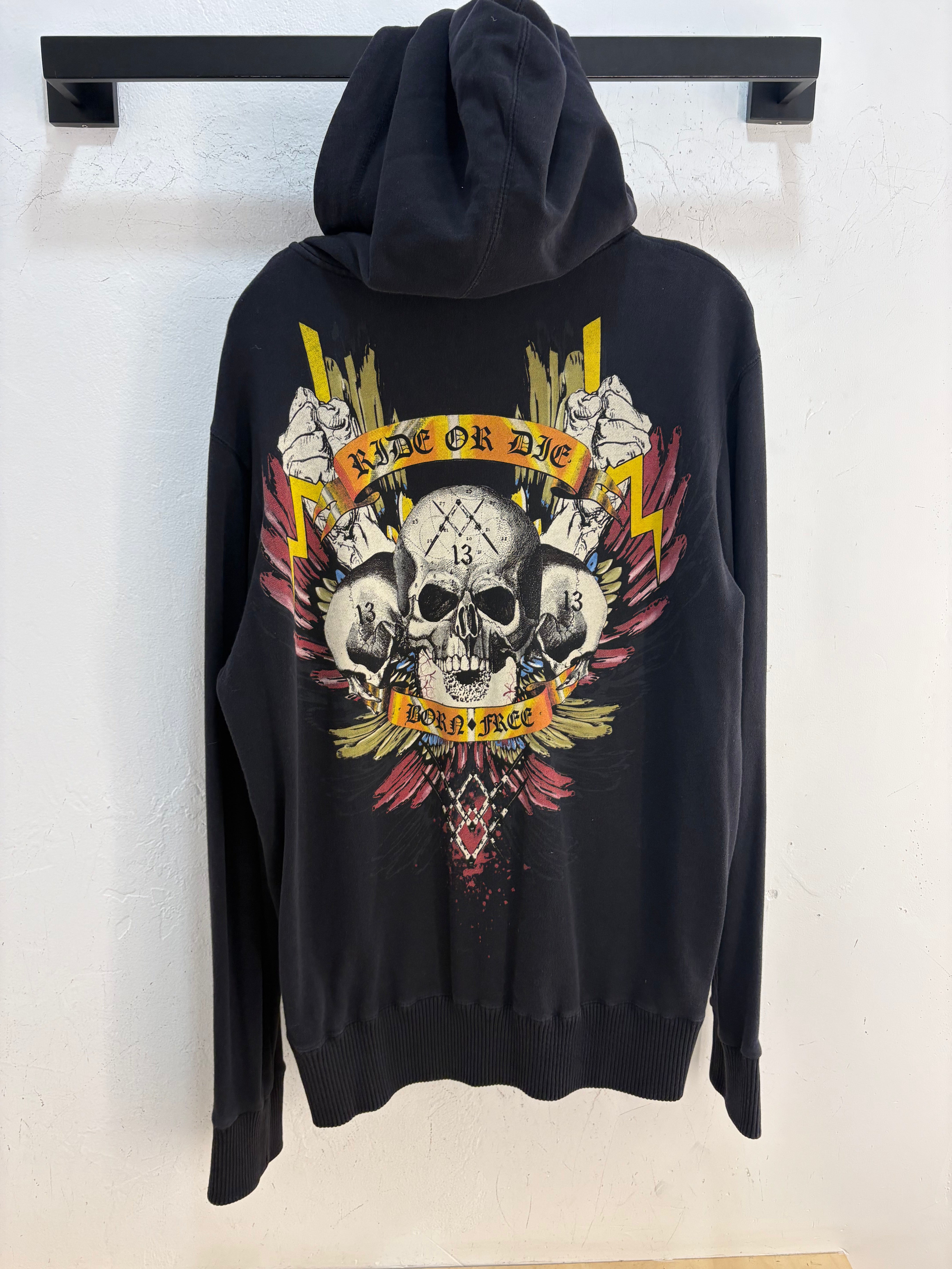 Y2k De Ville Affliction zip up - size XL