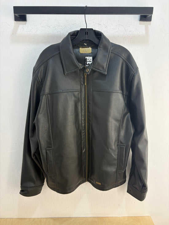 Y2k Point Zero faux leather jacket *flawed - size XL