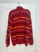 Paul and Shark red knit 1/4 zip up - size XL