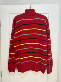 Paul and Shark red knit 1/4 zip up - size XL