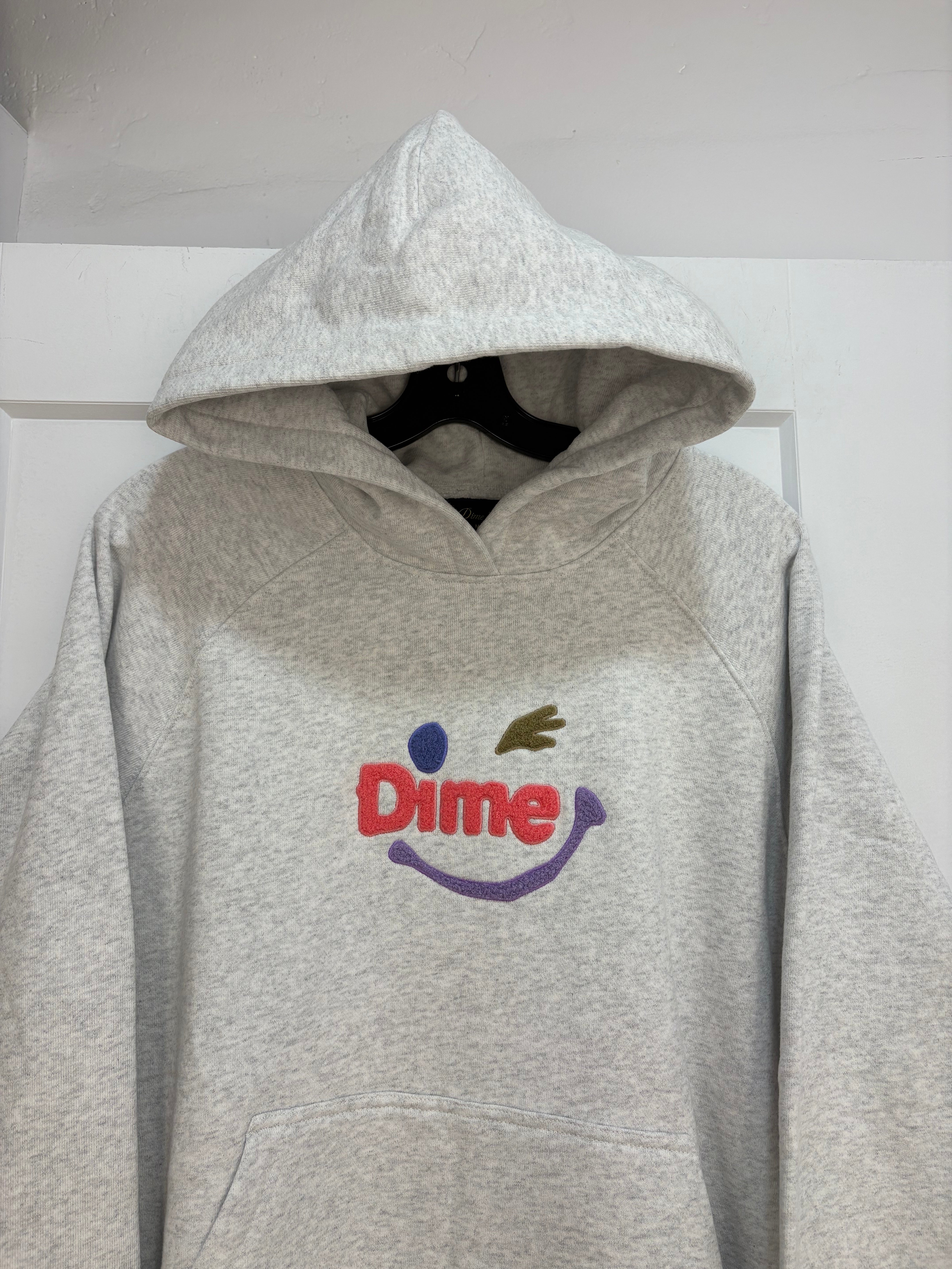 New Dime Smiley grey hoodie - size M