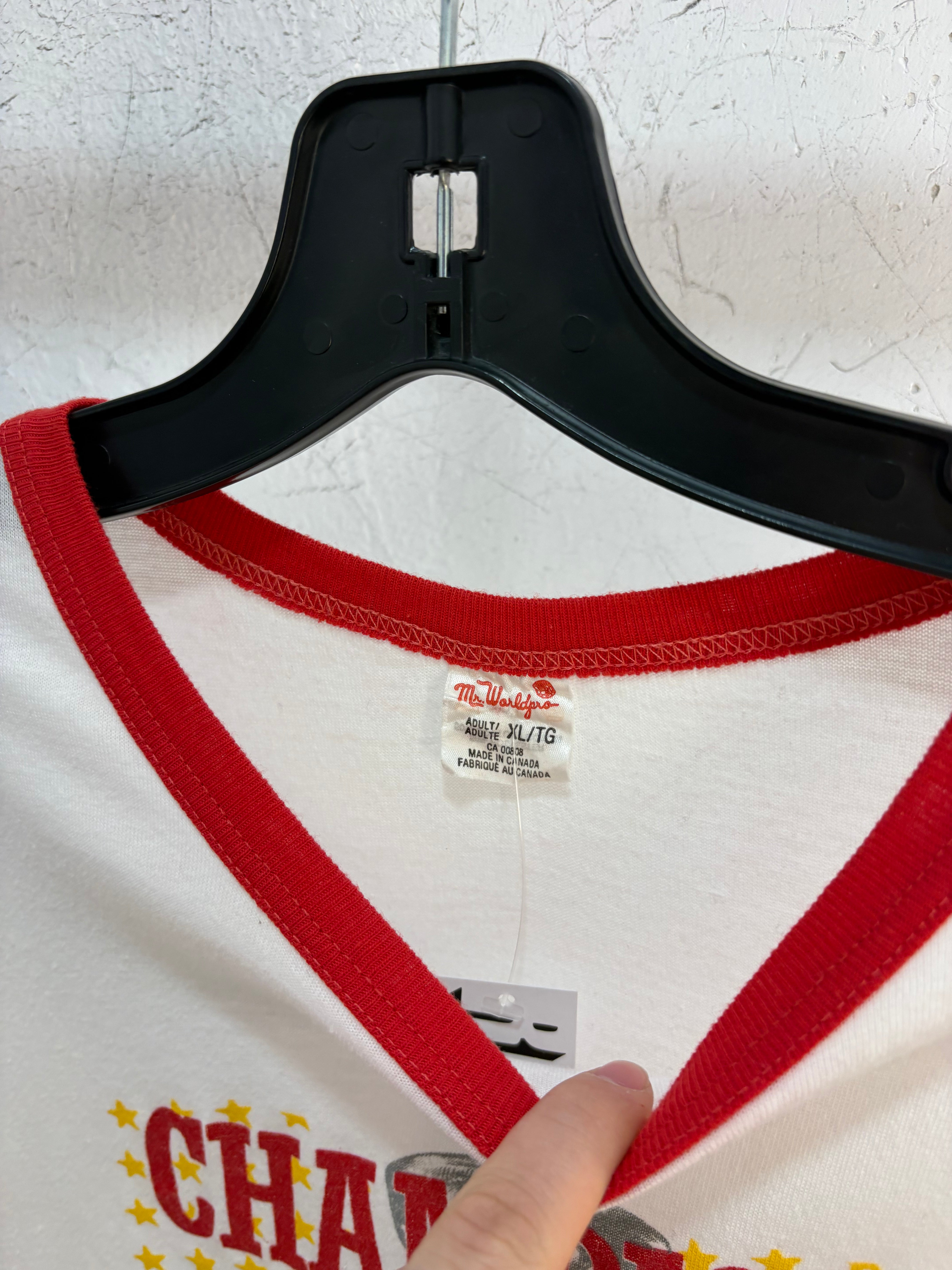 1986 Canadiens stanley cup ringer tee - size L