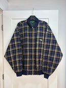 90s Crocodile plaid bomber * distressed - size XXL