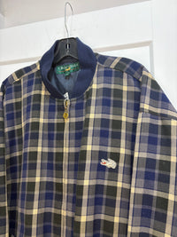 90s Crocodile plaid bomber * distressed - size XXL
