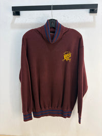 90s Polo RL burgundy shield turtleneck - size M
