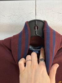 90s Polo RL burgundy shield turtleneck - size M